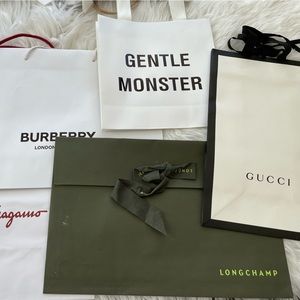 Shopping bags from designers small/medium lot of 5 paper with handles